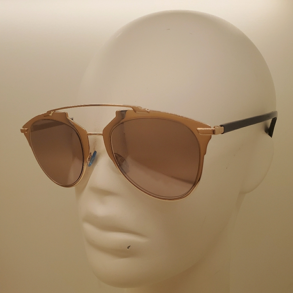 DIOR reflected rose gold and blue sunglasses